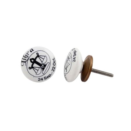 Libra Flat Ceramic Knob